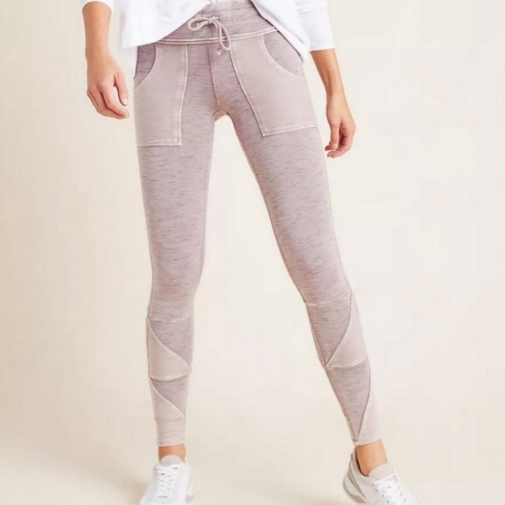 Free People grey Kyoto Leggings with Wide Waistband and Stretchy Fit